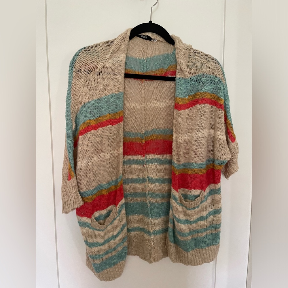 Short Sleeve Sweater Jacket